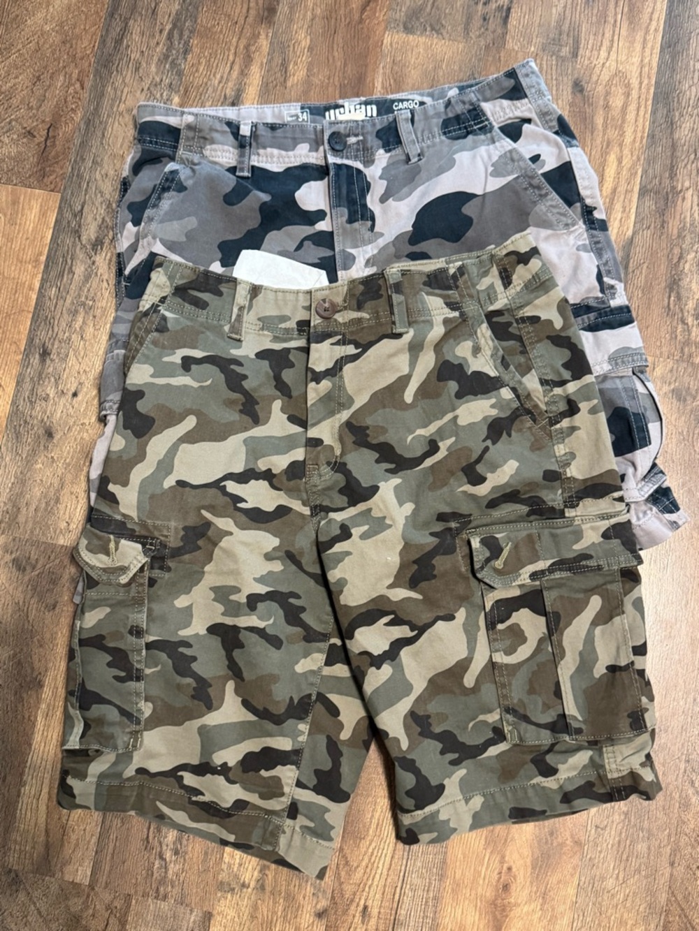 urban pipeline Men's Camouflage Cargo Shorts - Green & Brown